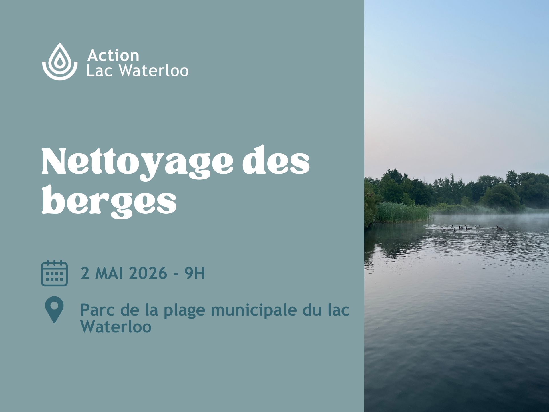 Nettoyage des berges 2026
